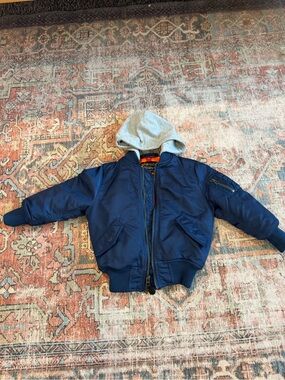 Alpha Industries Bomber Jacket w/ Built in Hood - 3T